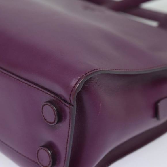 PRADA Leather Hand Bag Purple Auth 80093 - Picture 14 of 16